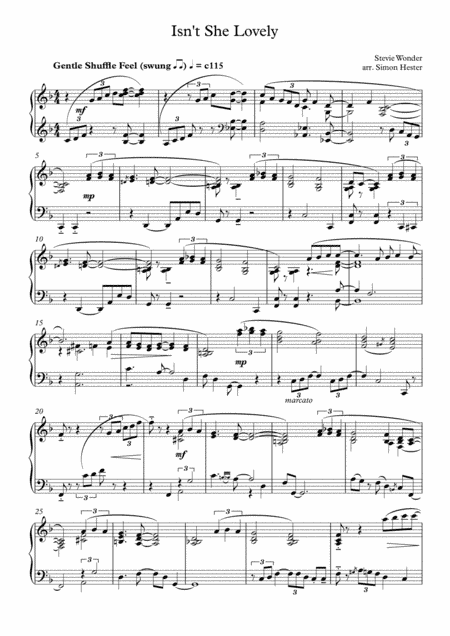 Isn't She Lovely (arr. Simon Hester)