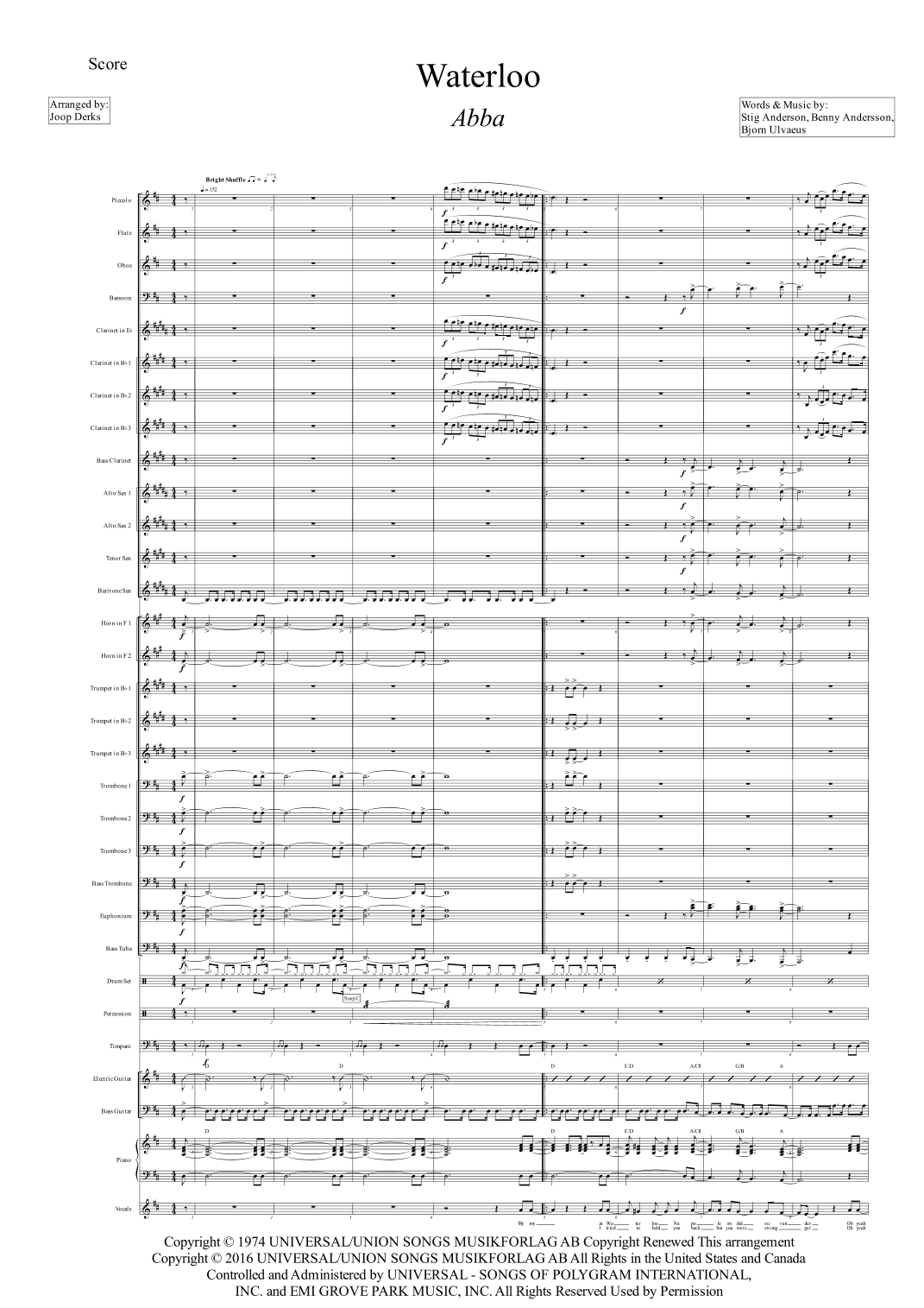 Waterloo (arr. Joop Derks)