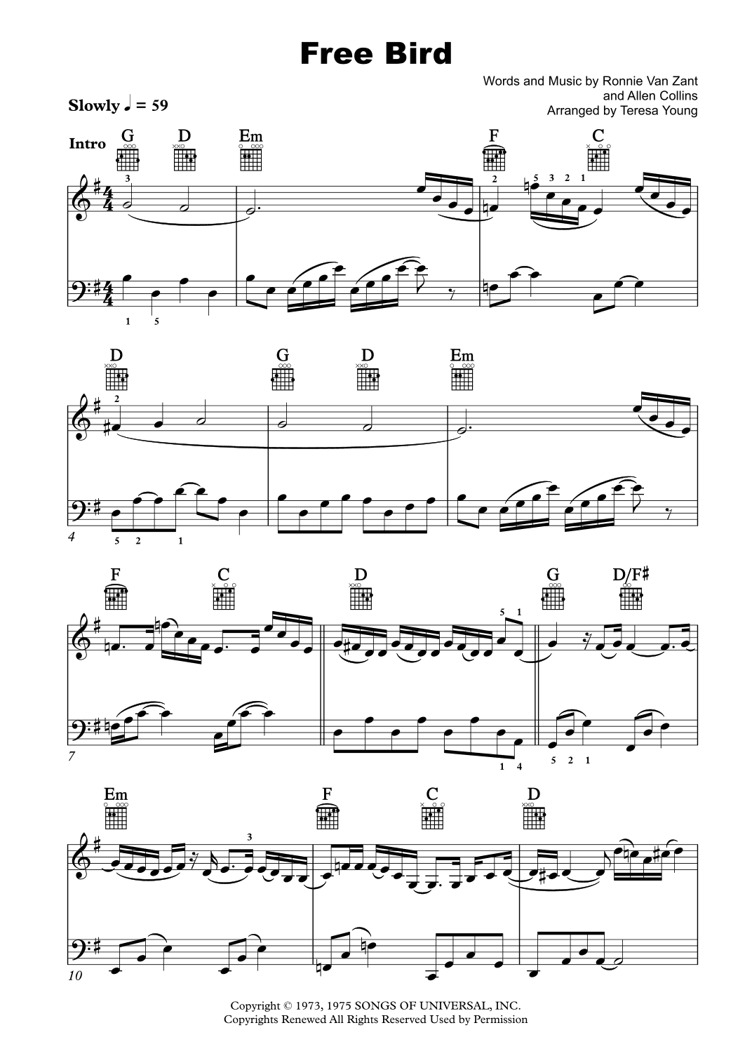 Free Bird (arr. Teresa Young)