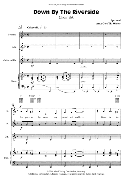 Down By The Riverside (arr. Gert Th. Walter)