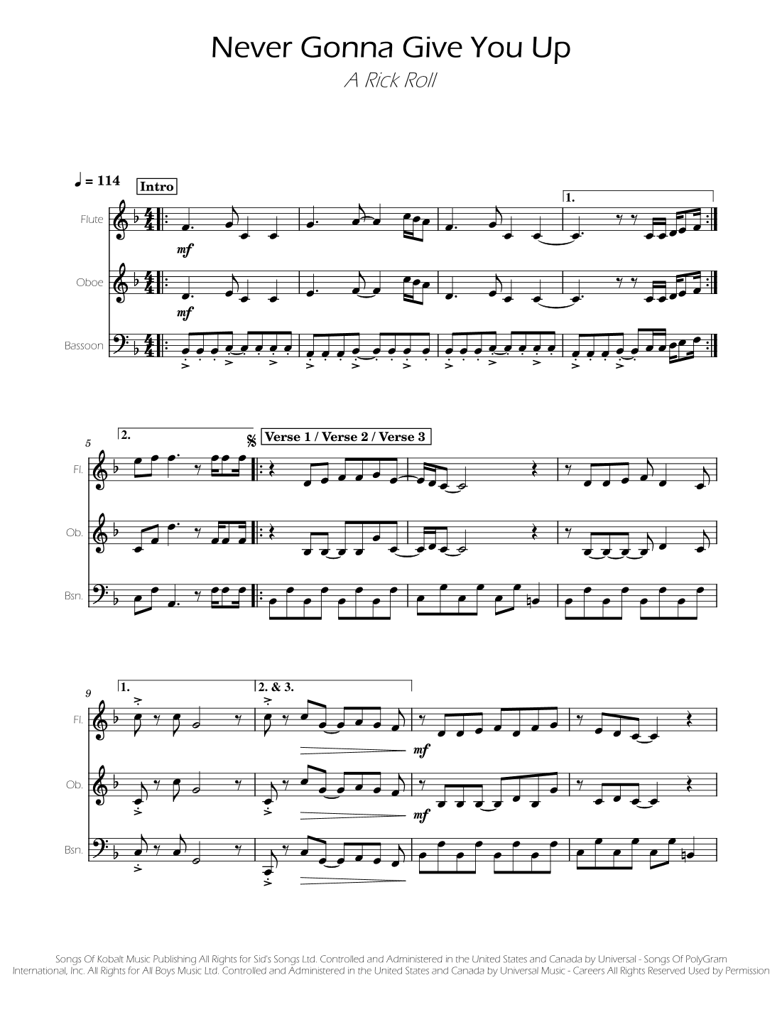 Never Gonna Give You Up (arr. Ygor Nunes)