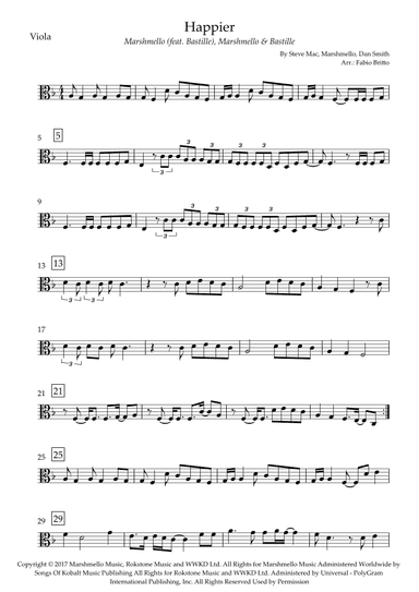 Happier (arr. Fabio Britto)