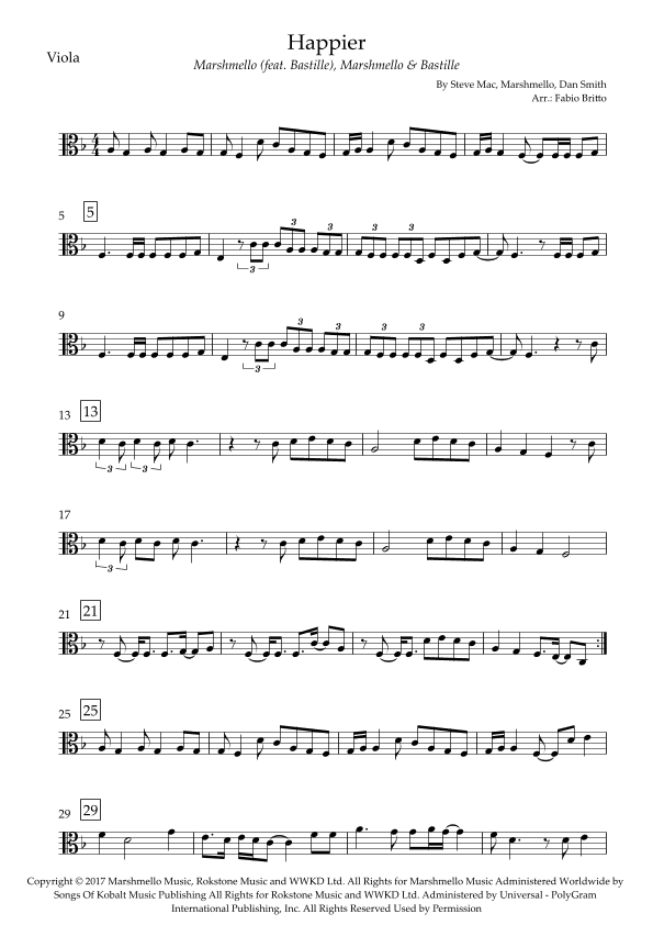 Happier (arr. Fabio Britto)