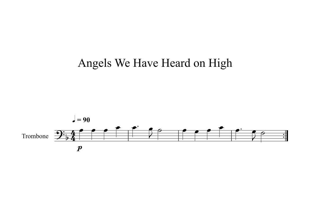Angels We Have Heard on High (Trombone) (arr. Digital Book Music)