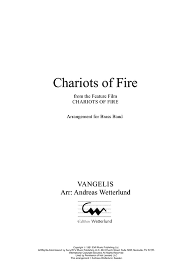 Chariots Of Fire  from the Feature Film CHARIOTS OF FIRE (arr. Andreas Wetterlund)