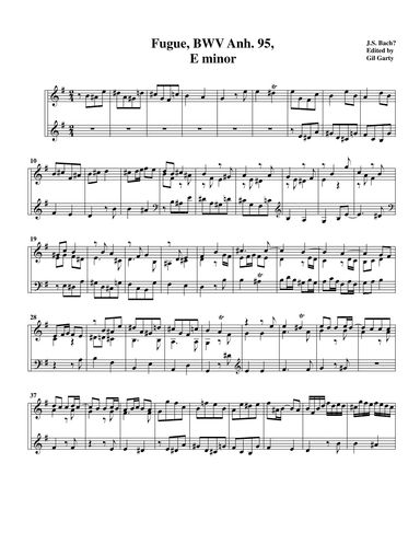 Fugue, BWV 95, E minor (arr. Gil Garty)