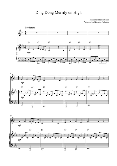 Ding Dong Merrily on High (arr. Kaiserin Rebecca)