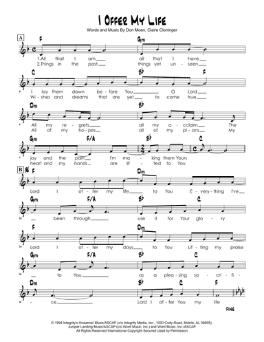 I Offer My Life (arr. Brian Kim)