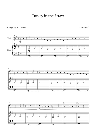 Turkey in the Straw (arr. André Nusa)
