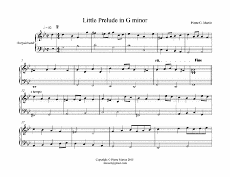 Little Prelude in G minor (harpsichord)