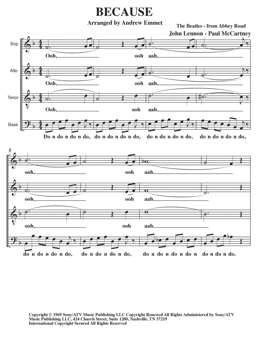 Because (arr. Andrew Emmet)