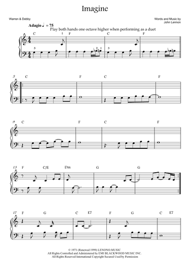 Imagine (arr. Warren & Debby)