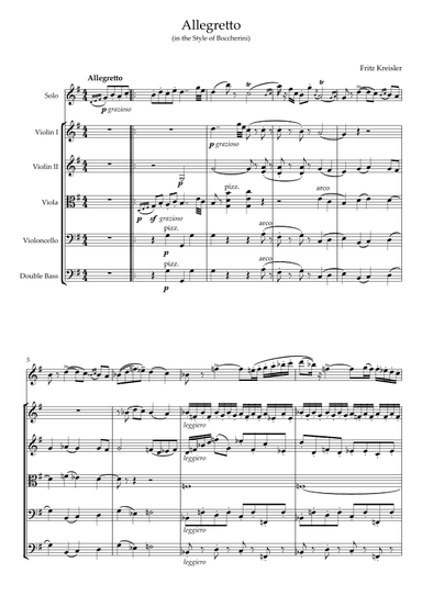 Allegretto (in the Style of Boccherini) (arr. A.G.)