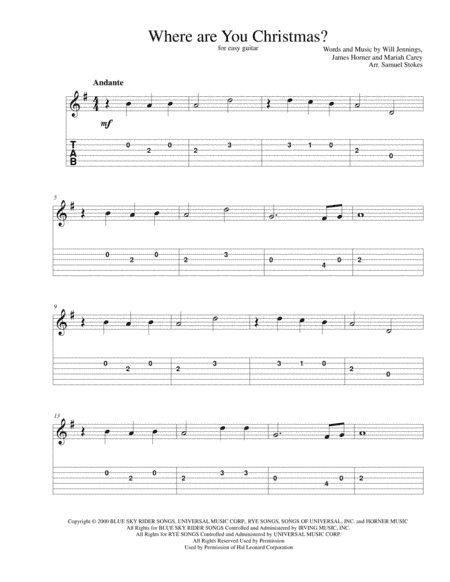 Where Are You Christmas? (arr. Samuel Stokes)