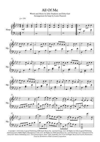 All Of Me (arr. Lizzie Peacock)