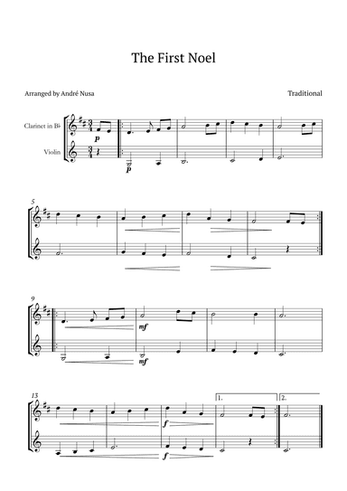 The First Noel (arr. André Nusa)