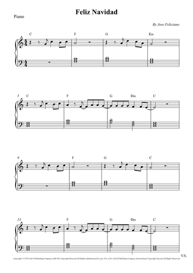 Feliz Navidad (arr. Wesley S. SIlva)