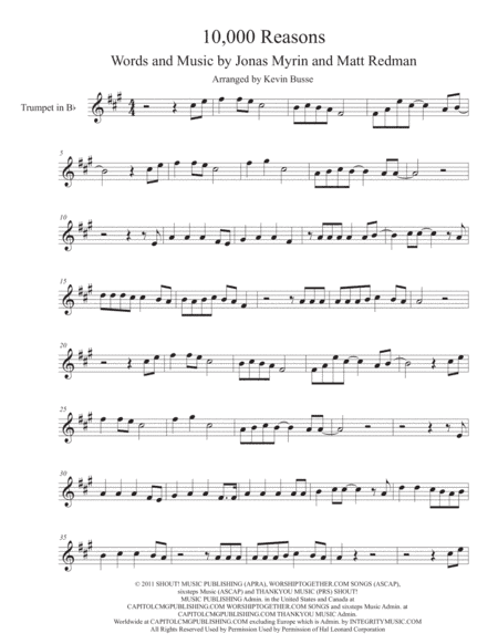 10,000 Reasons (Bless The Lord) (arr. Kevin Busse)