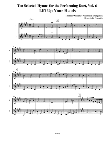 Ten Selected Hymns for the Performing Duet, Vol. 6 - clarinet and bass clarinet (arr. Kenneth D. Friedrich)