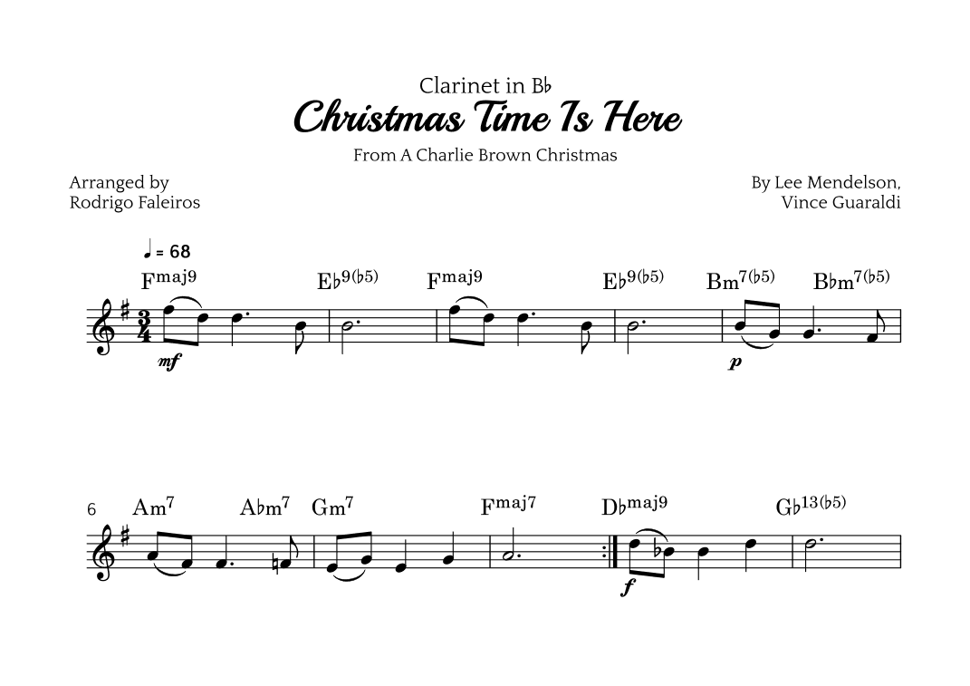 Christmas Time Is Here (arr. Rodrigo Faleiros)