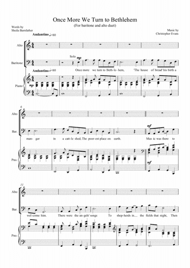 Once More We Turn to Bethlehem (Alto & Bar duet)