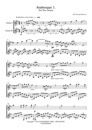 Arabesque No. 1 (debussy) (arr. Igor Ferreira)