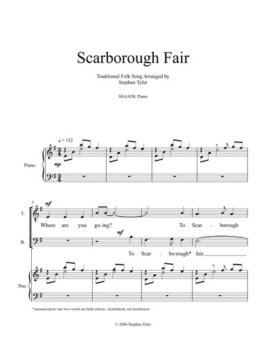 Scarborough Fair (arr. Stephen Tyler)