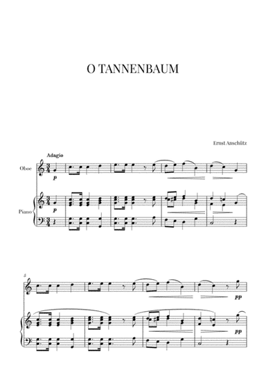 O Tannenbaum for Oboe and Piano (arr. Cadenza Editions)