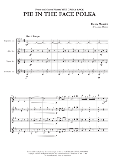 Pie In The Face Polka (arr. Diego Marani)