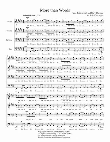 More Than Words (arr. Eric Knechtges)
