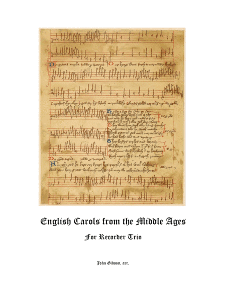 English Carols From the Middle Ages - Recorder Trio (arr. John Gibson)