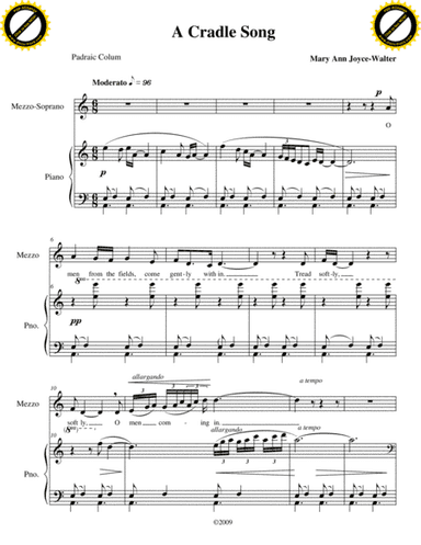 A Cradle Song (poem by Padriac Colum)