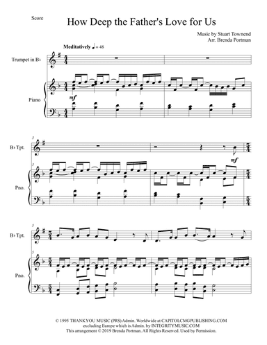 How Deep The Father's Love For Us (arr. Brenda Portman)