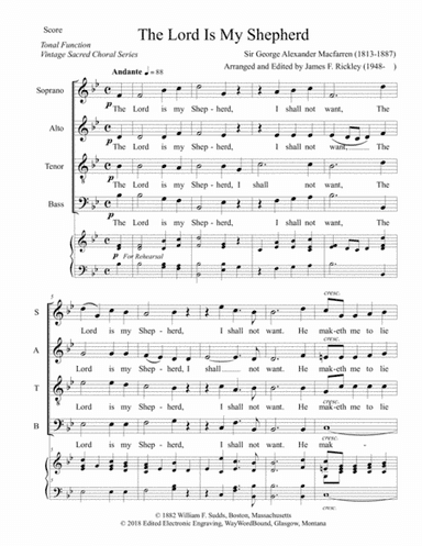 The Lord Is My Shepherd (arr. James F. Rickley)