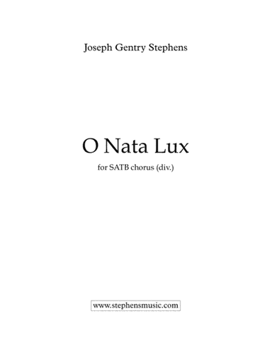 O Nata Lux