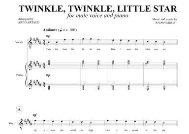 Twinkle Twinkle Little Star (arr. Art.o Artaud)