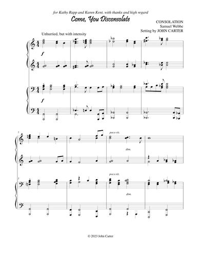 Come, You Disconsolate (arr. John Carter)