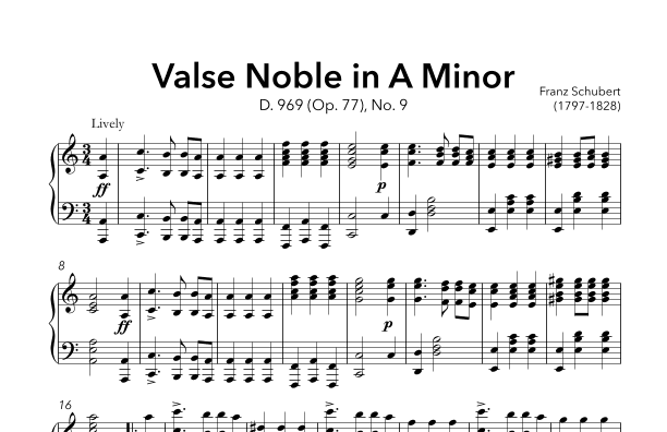 Valse Noble in A minor, D.969 (Op. 77), No. 9 (arr. Sidewalk Labs)