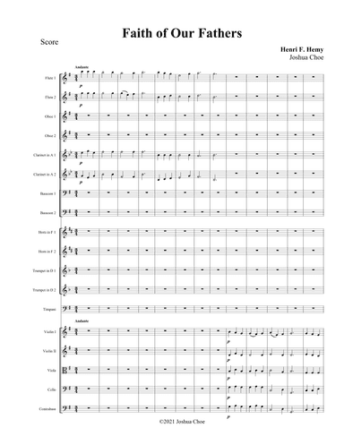 Faith of Our Fathers (arr. Joshua Choe)