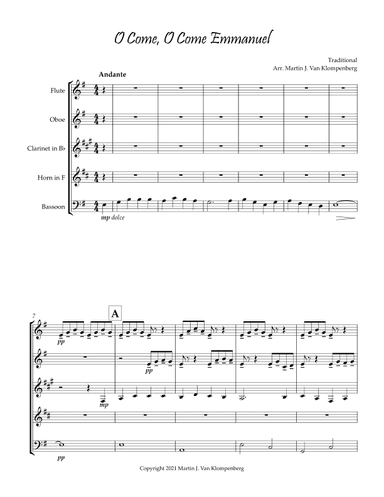 O Come, O Come, Emmanuel (arr. Martin J. Van Klompenberg)
