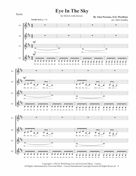 Eye In The Sky (arr. Julie Gaulke)