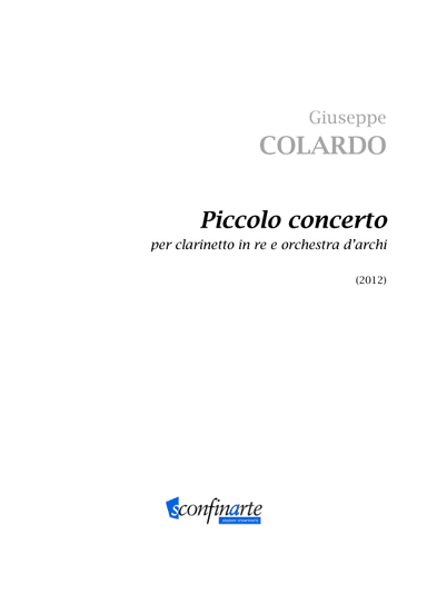 Giuseppe Colardo: PICCOLO CONCERTO (ES 873) - Score Only