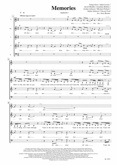 Memories (arr. Jetse Bremer)