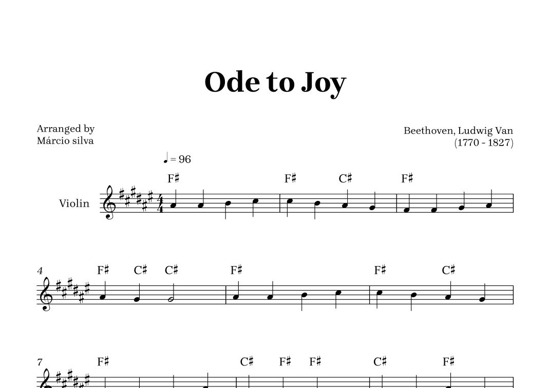 Ode to Joy (arr. Márcio Silva)