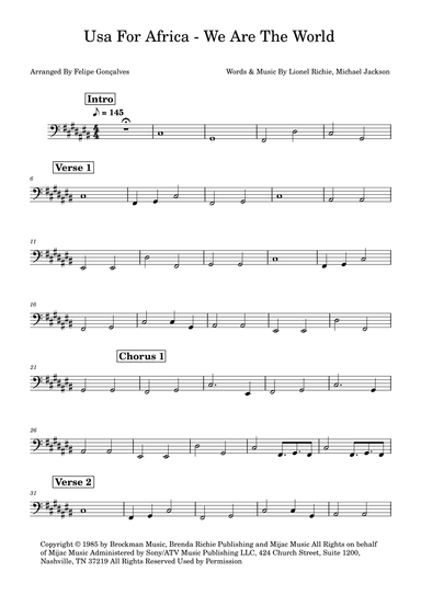 We Are The World (arr. Felipe Gonçalves)