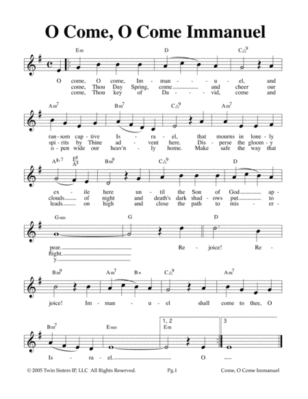 O Come, O Come Immanuel (arr. Hal Wright)