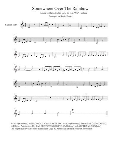 Over The Rainbow (from The Wizard Of Oz) (arr. Kevin Busse)