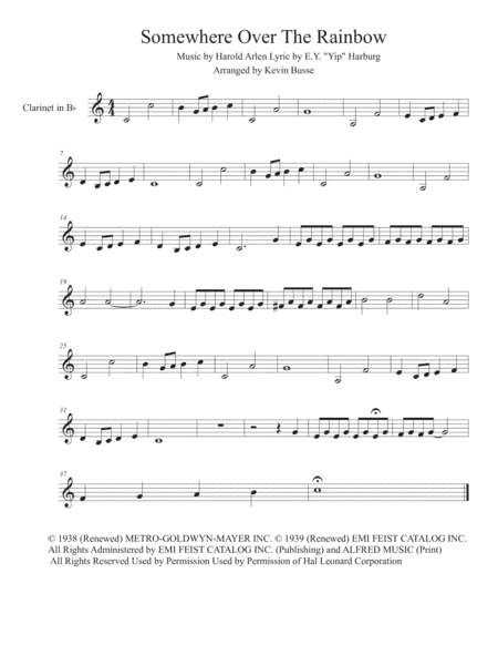 Over The Rainbow (from The Wizard Of Oz) (arr. Kevin Busse)