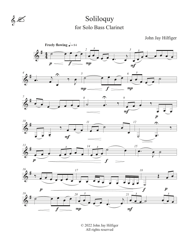 Soliloquy for Bass Clarinet