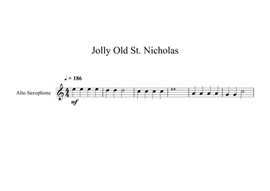 Jolly Old St. Nicholas (Alto Sax) (arr. Digital Book Music)